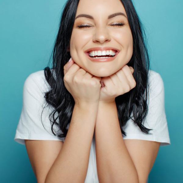 Lady smiles radiantly